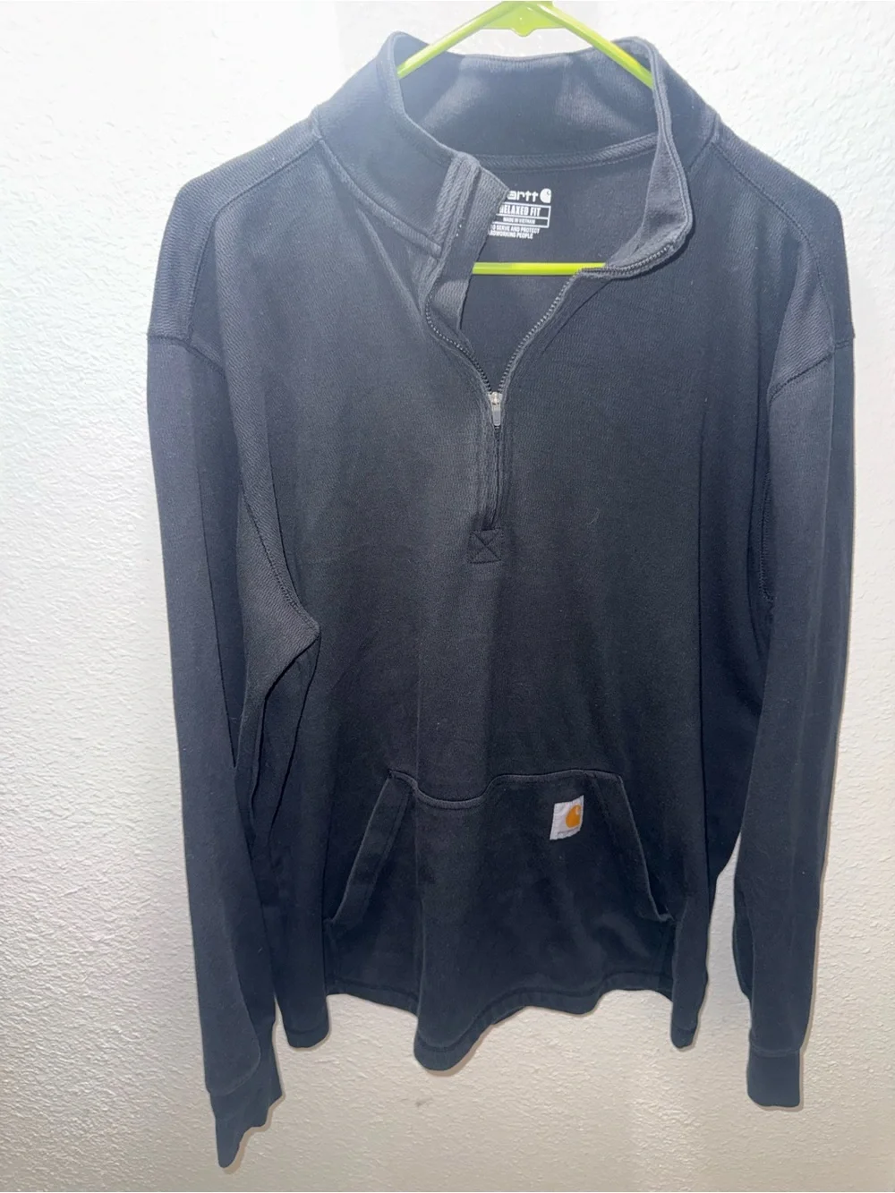 Carhartt Men's Black Quarter-Zip Sweater